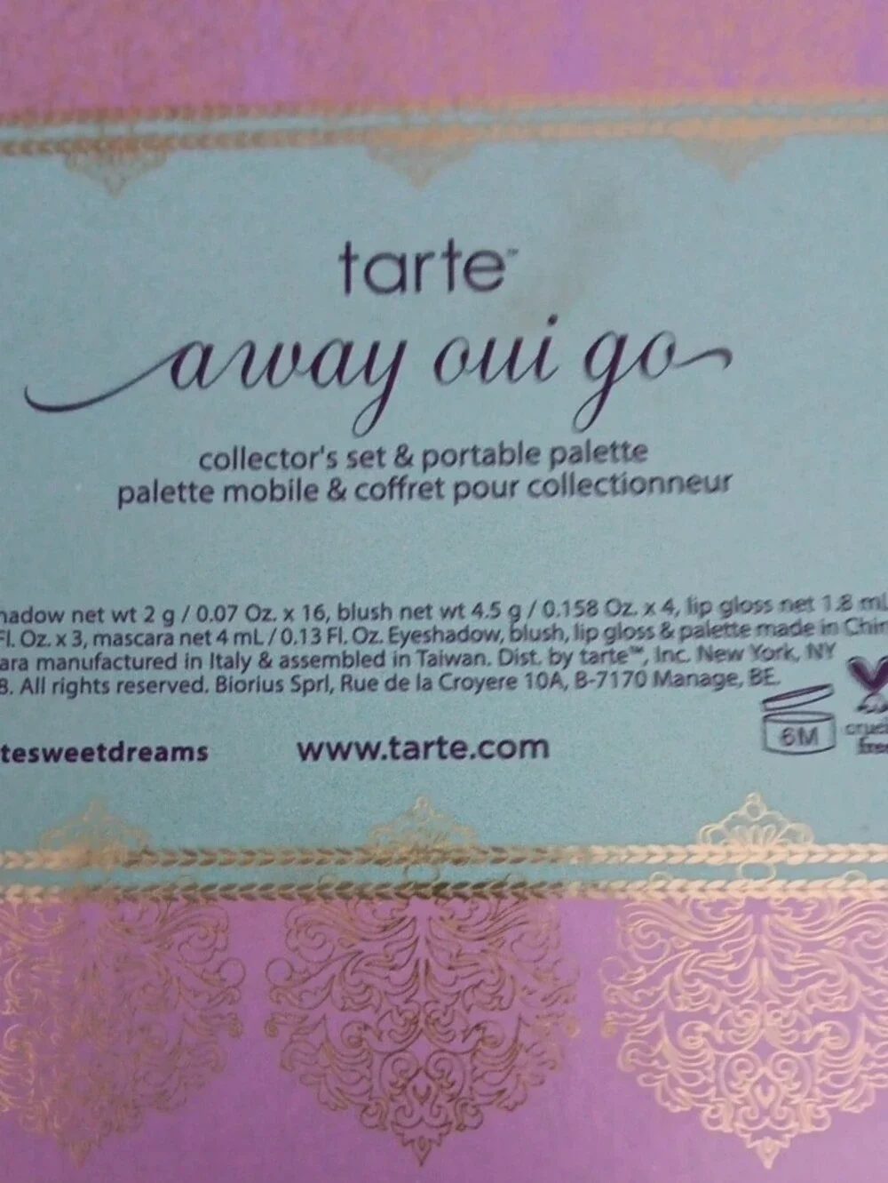 Tarte Eyeshadow Case With Nuetral Eyeshadows, Blush, And Lip Glosses